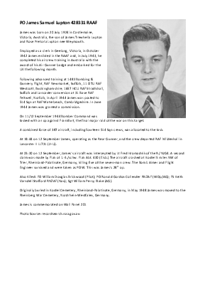 A preview of a PDF biography for Lupton, James Samuel